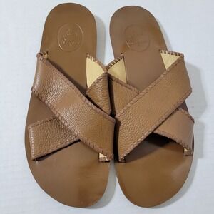 Jack Rogers Mens Sandals Slides 11‎ Kane Brown Leather Resort Beach Cruise